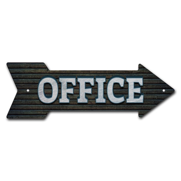 Office Arrow Sign Funny Home Decor 24in Wide
